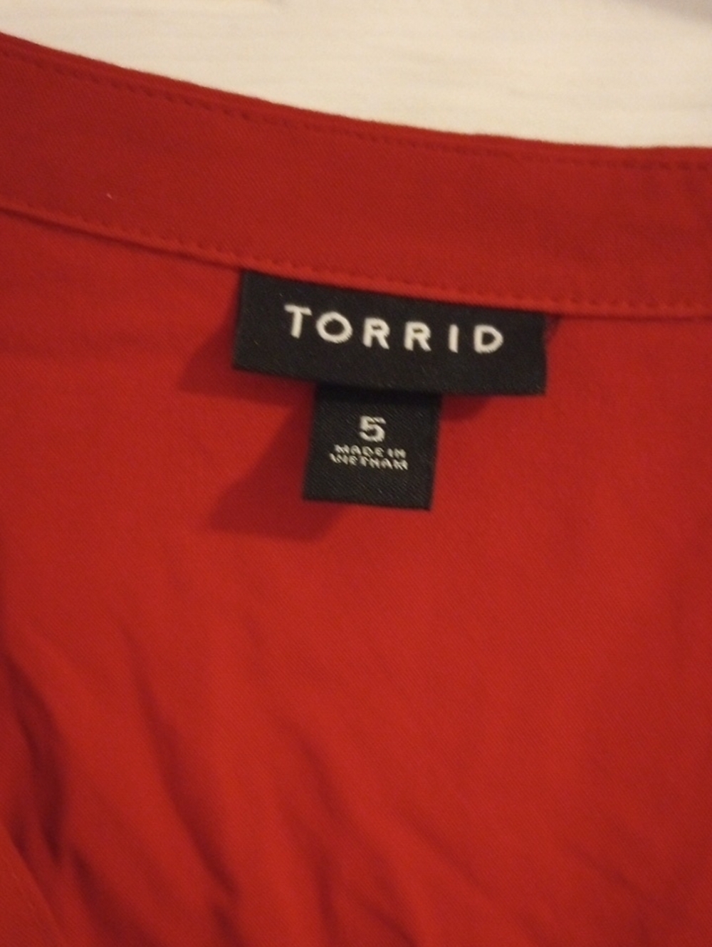 Orange-Red Button Front Tunic - Picture 2 of 7